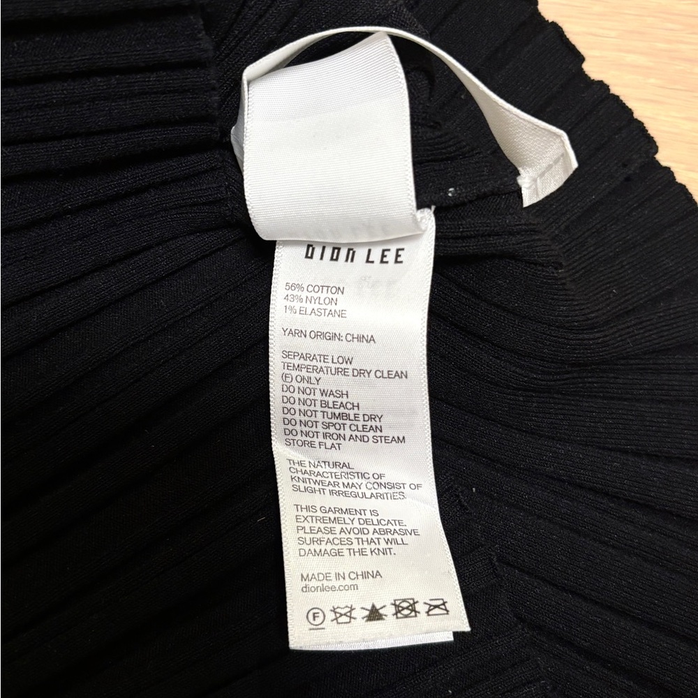 DION LEE SSENSE Exclusive Black Collarbone Skivvy Sweater - Picture 6 of 6